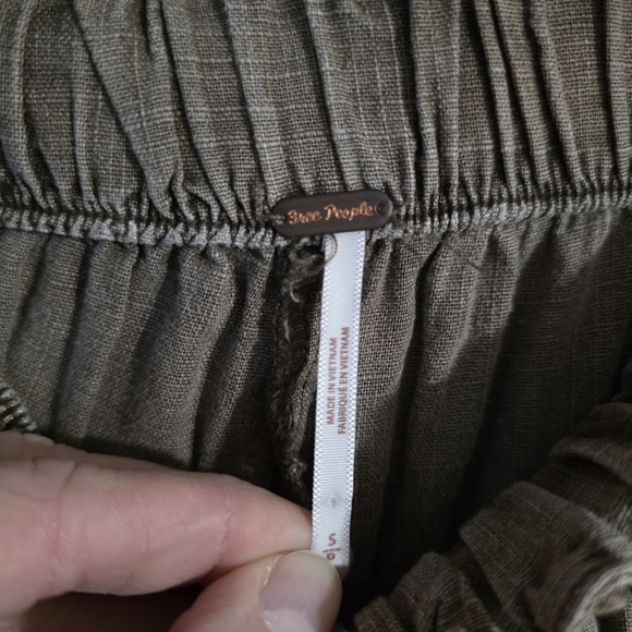 Free People Womens Days End Linen Pull On Pants Caiman OB2008799 Size Small - Picture 2 of 10